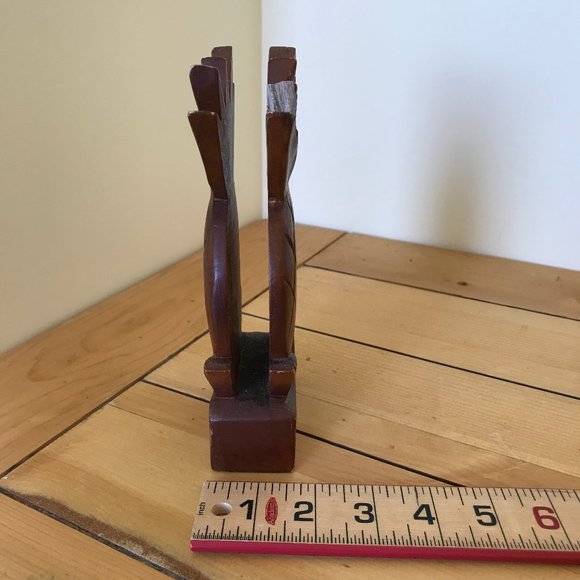 Wooden Pineapple Shape Napkin Holder Vintage Tiki Bar Decor 7.25" Damaged - Picture 3 of 5